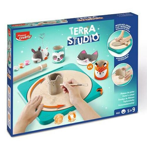 Maped Creativ Terra Studio korongozó készlet gyerekeknek 5-9 éves korig, agyagmodellezés és kerámiakészítés - Maped
