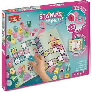 Maped Creativ Hercegnő nyomdakészlet, 52 darabos, előre festékezett nyomdák gyerekeknek, kreatív játék - Nyomda