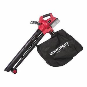 Worcraft Levélporszívó Akkumulátorral és Gyűjtőtáskával, 2x20 V, 4 A (az elemeket nem tartalmazza)