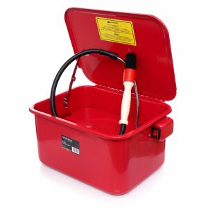 Kraft&Dele KD424 13L Машина за миене на части - Отворен изглед с четка и дюза - Аксесоари за перални машини