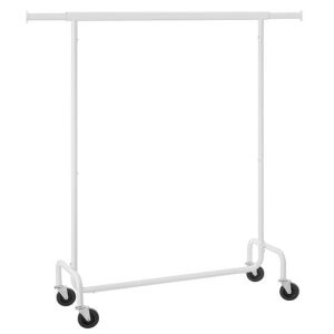Artool weißer verstellbarer rollender Kleiderständer für die Organisation zu Hause - Kleiderstangen