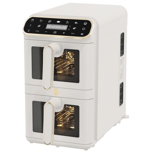 Berlinger Haus BH-9803 Krém Színű Dupla Kosaras Forrólevegős Sütő, 11L kapacitás
