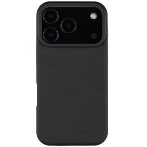 Apple iPhone 17 Pro, Szilikon tok, mikrofiber plüss belső, Magsafe kompatibilis, térkép minta, Tactical MagForce Beaver, sötétszürke