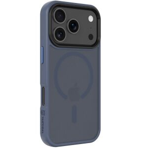 Apple iPhone 17 Pro, Műanyag hátlap védőtok + szilikon keret, közepesen ütésálló, Magsafe kompatibilis, Tactical MagForce Hyperstealth, áttetsző/sötétkék
