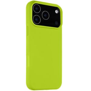 Apple iPhone 17 Pro Max, Szilikon tok, mikrofiber plüss belső, Magsafe kompatibilis, Tactical MagForce Velvet Smoothie, világoszöld
