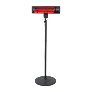 Függőleges elektromos teraszradiátor, Eurom, Q-Time Golden 1800S, fekete