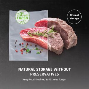 60 darabos professzionális dombornyomott vákuumzsák készlet, 30x40 cm, Caso Germany, 01123