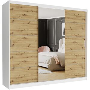 Gardróbszekrény Norvio I. 250x218x60 cm, fehér - artisan 