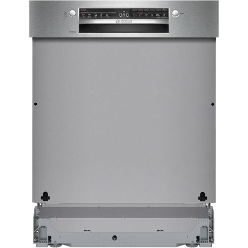 Bosch Serie 2, Félig beépíthető mosogatógép, 60 cm, Szálcsiszolt acél, SMI2HTS06E