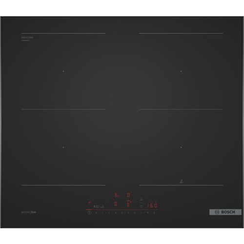 Bosch Serie 6, Indukciós főzőlap, 60 cm, Matt fekete, munkapultra építhető kerettel, PVQ69BHC1E