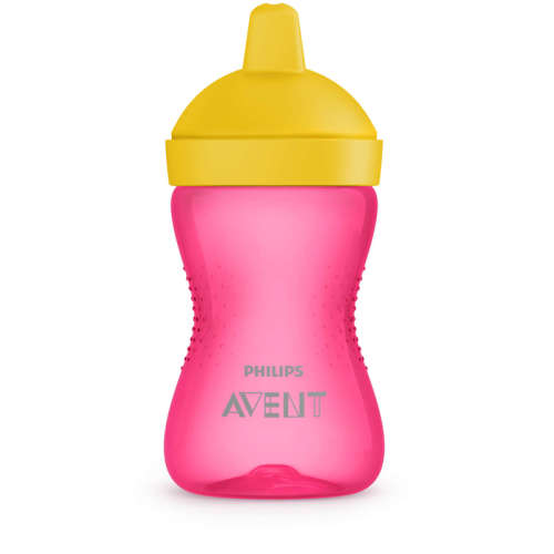 Philips Avent My Grippy čaša s kljunom, 300ml, ružičasta i žuta