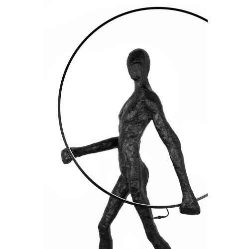 King Home Human Round LED Állólámpa Üvegszálas Fekete Művészi 142609559