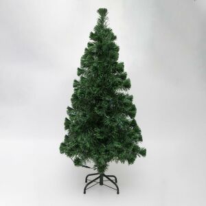 HOME KIX120LED LED-es műfenyő, 120 cm, optikai szálas, folyamatos színváltás, műanyag talp, hálózati tápellátás, beltéri kivitel