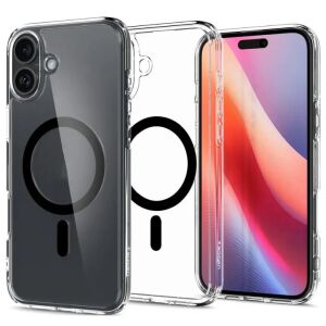 Spigen Ultra Hybrid Magfit iPhone 16 tok átlátszó-fekete (ACS08206) (ACS08206) 142631089 - Sport telefontok