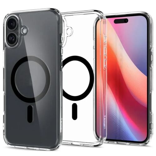 Spigen Ultra Hybrid Magfit iPhone 16 tok átlátszó-fekete (ACS08206) (ACS08206) 142631089