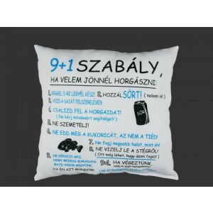 Díszpárna vicces horgász szabályokkal, tökéletes ajándék horgászoknak - Díszpárna