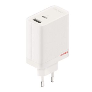 OnePlus Dual Ports USB Type-C + Type-A Hálózati Gyorstöltő Adapter 120W - Fehér / Piros