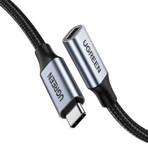 Ugreen US372 USB-C apa - USB-C anya 3.1 Gen.2 Hosszabbító kábel - Fekete (2x1m) 142641568 - Adatkábel