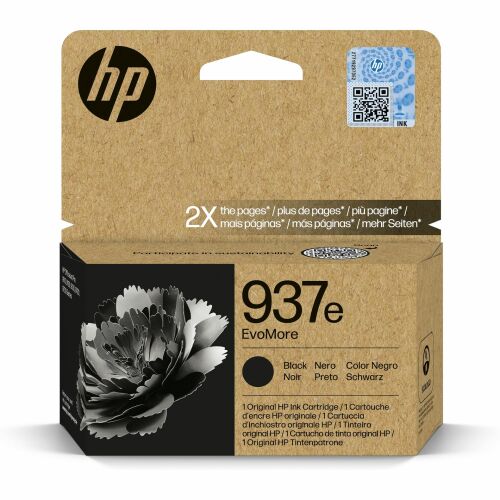 Eredeti HP 937e EvoMore fekete tintapatron csomagolás - Irodatechnika