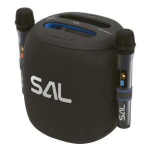 SAL PARCUBE vízálló hordozható hangszóró + 2db vezeték nélküli mikrofon 145812511 - Audio
