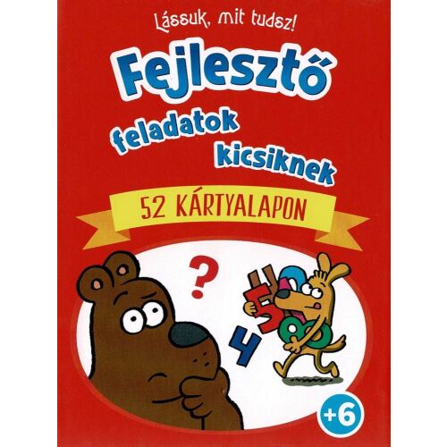 Lássuk, mit tudsz! - Fejlesztő feladatok kicsiknek kártyajáték gyerekeknek, 52 logikai feladvány