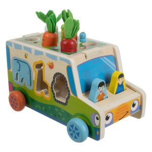 Fa formaválogató autó – színes oktató játék, Kruzzel