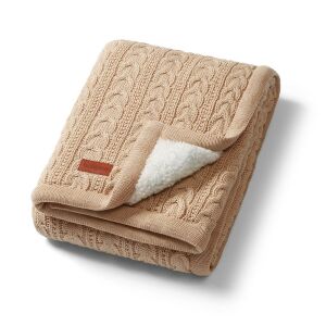 BabyOno takaró pamut/sherpa kötött 75x100cm bézs 1657 142661289 - Babatakaró