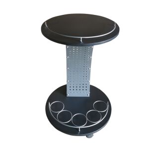 Tálalóasztal, fekete/ezüst, ALADAR NEW