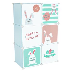 Gyerek szekrény, kék/gyerek minta, EDRIN 142674908 - Gyerek szekrény