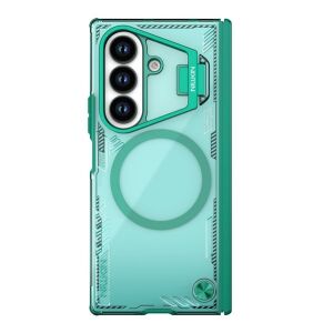 NILLKIN ICEBLADE PROP szilikon telefonvédő (ütésállóság, kameravédő, kitámasztó, MagSafe) SÖTÉTZÖLD Samsung Galaxy Z Fold7 (SM-F966) 142676876 - Nillkin