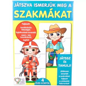 Játszva ismerjük meg a szakmákat puzzle dla dzieci, gra edukacyjna o zawodach - Puzzle