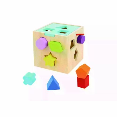 Tooky Toy drvena kutija za sortiranje oblika za malu djecu, edukativna igračka