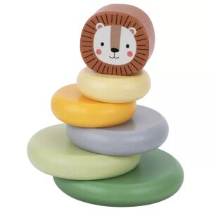 Tooky Toy: Oroszlán mintás Montessori torony