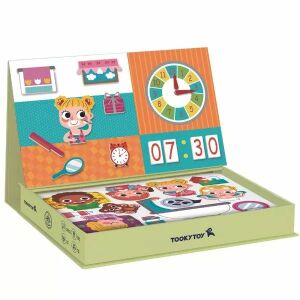 Cutie Puzzle Magnetic Tooky Toy - Set O Zi Minunată, cutie deschisă - Puzzle