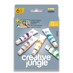 Creative Jungle 6 darabos tubusos tempera készlet kifestővel