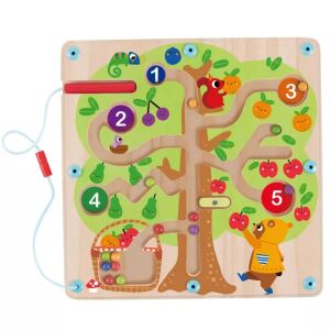 Tooky Toy Магнитна игра за умения за събиране на плодове, изглед отгоре - Люлеещи се, люлеещи се животни и Игра за развитие за малки деца