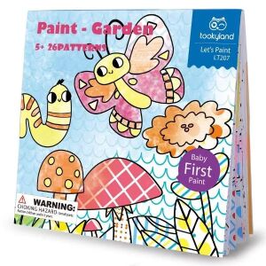 Tooky Toy Wodna Książeczka do Malowania - Motywy Ogrodowe, książeczka do kolorowania wielokrotnego użytku - Książka dla dzieci i młodzieży