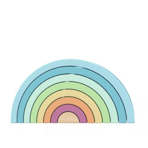 Jucărie curcubeu din lemn Tooy Toy pentru copii mici, învățare în stil Montessori