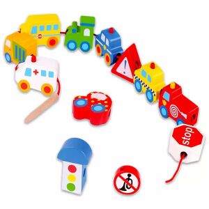 Tooky Toy: Felfűzhető járművek játékszett