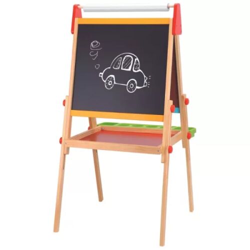 Tablă de desen față-verso Tooky Toy Deluxe cu tablă de cretă și tablă albă