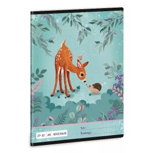 My Secret Garden: Őzike mintás négyzetrácsos füzet, A5