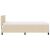 vidaXL Boxrugós ágy LED szalagokkal Krém 100 x 200 cm szövet 142699040