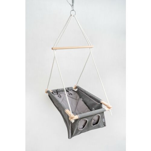 Incababy Comfort Stone Babahinta teljes nézet, szürke anyag - Beltéri babahinta