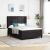 vidaXL Fekete Bársony Boxspring Ágy Fejtámlával Modern Hálószobában