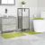 vidaXL Csúszásmentes fürdőszőnyeg készlet 3 pcs Zöld 50 x 50 cm PP 142717757
