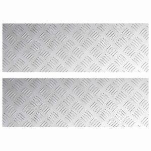 vidaXL Ezüst Alumínium Rácsos Lemezek 75x25 cm, 2 darabos szett - Lépcsőszőnyeg