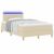 vidaXL LED Box Spring Ágy LED szalagokkal Krém 120 x 200 cm szövet 142734132