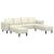 vidaXL Set de canapea Crem Catifea 142748509