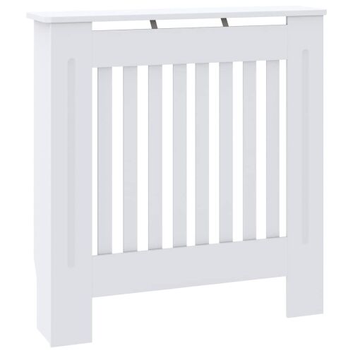 vidaXL Radiátor fedezék 2 db Fehér 78 x 19 x 81,5cm Szerelt Fa