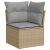 vidaXL Kerti Kanapé Szett párnával tárolóval 9 pcs Bézs Poly Rattan 142775279